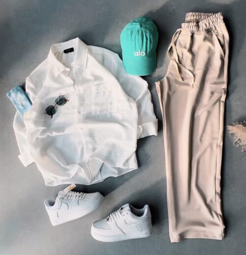 Boxy Fit Gerçek Keten Gömlek & Oysho Kumaş Baggy Pantolon